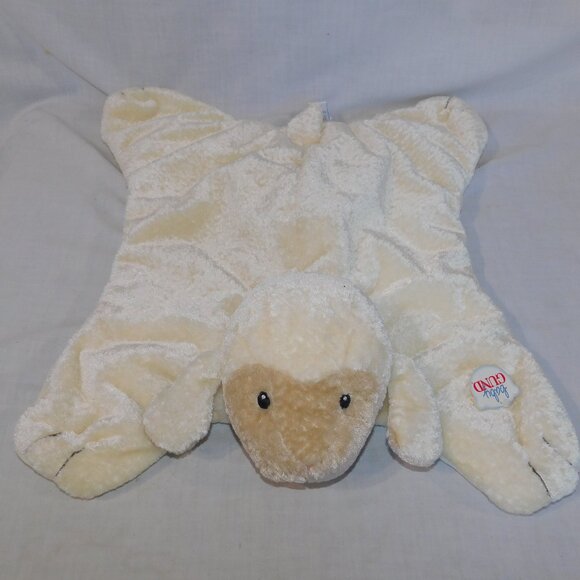 Gund Comfy Cozy Lamb 5865 Cream Tan Plush Baby security Blanket Lovey Mat W Tag - Picture 1 of 10